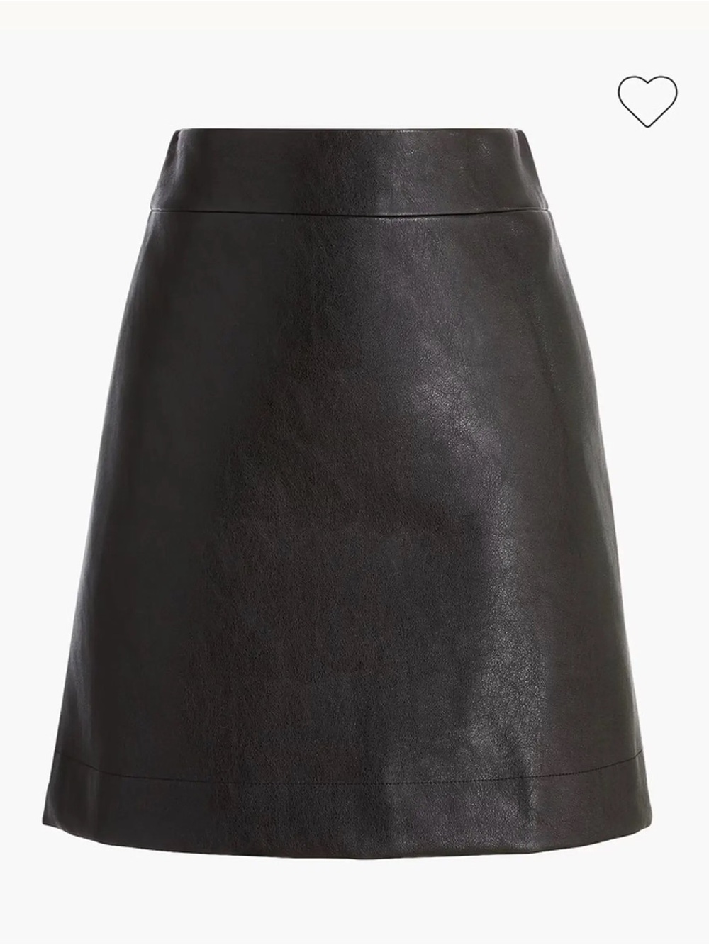 J. Crew Black Faux Leather Black Skirt